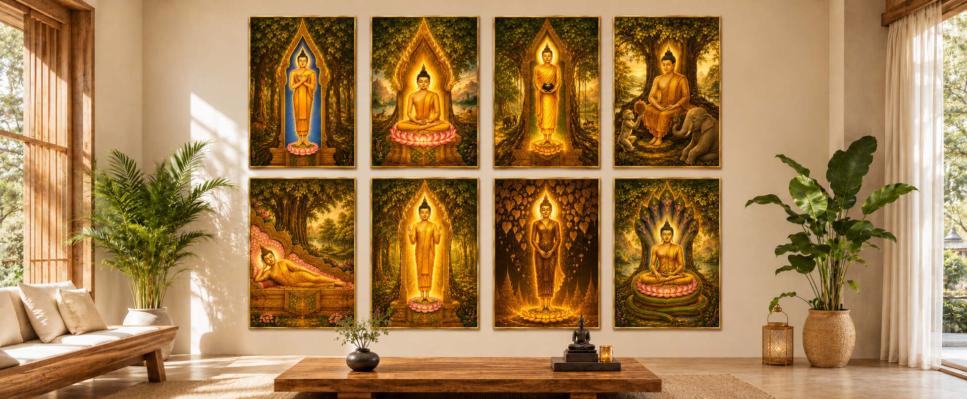 Thai Day-of-Birth Guardian Buddha Collection (Traditional Thai Buddha Artwork)