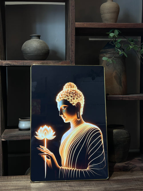 P01 - Buddha Lotus Glow - พระพุทธรูปดอกบัวเรืองแสง