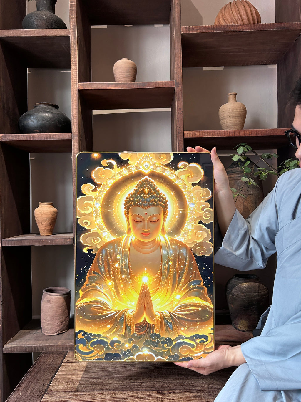 P03 - Golden Blessing Buddha Light  - พระพุทธพรทอง